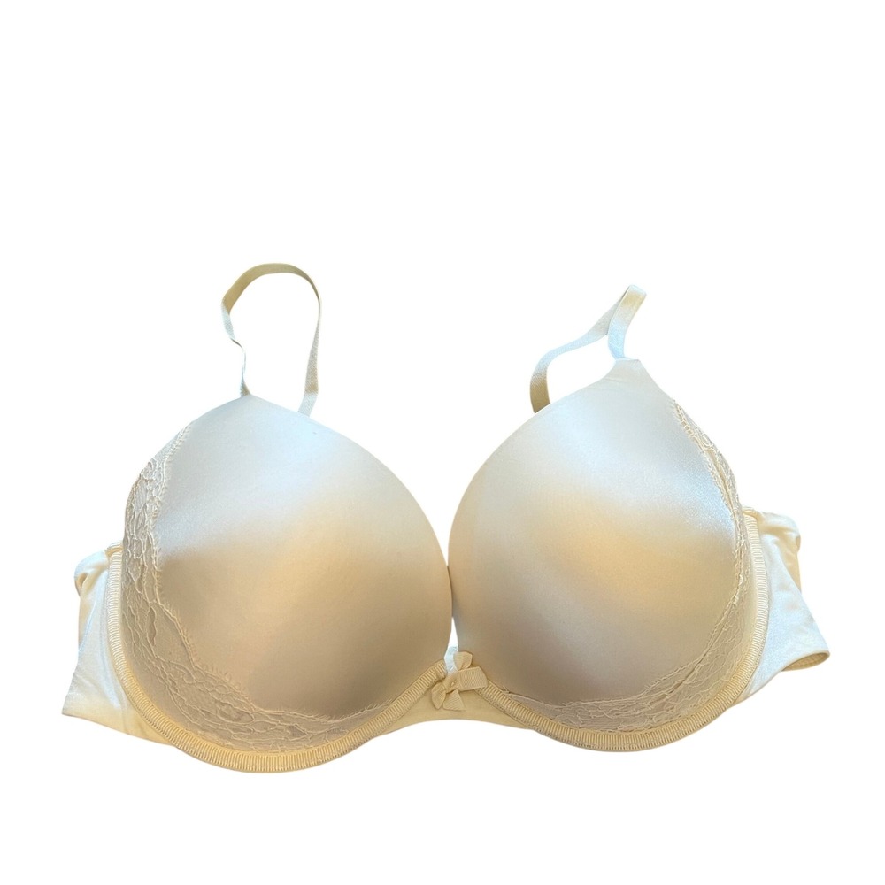 Ambrielle Ultimate Upsize Lace Push Up Bra Cream Ivory 38D Underwire 19399-5